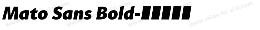 Mato Sans Bold字体转换